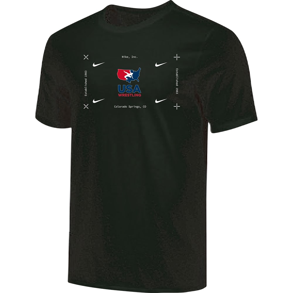 Nike Men's USA Wrestling Plate Dri-FIT Cotton Tee