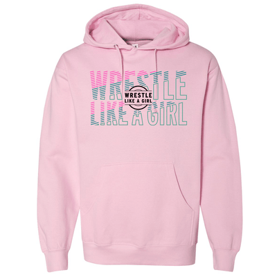 Wrestle Like a Girl Pink Hoodie