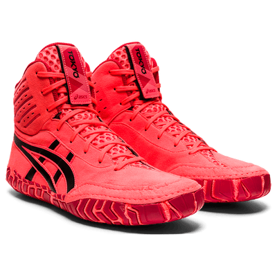 Asics Aggressor 4 Tokyo LE Wrestling Shoes (Sunrise Red / Eclipse Black)