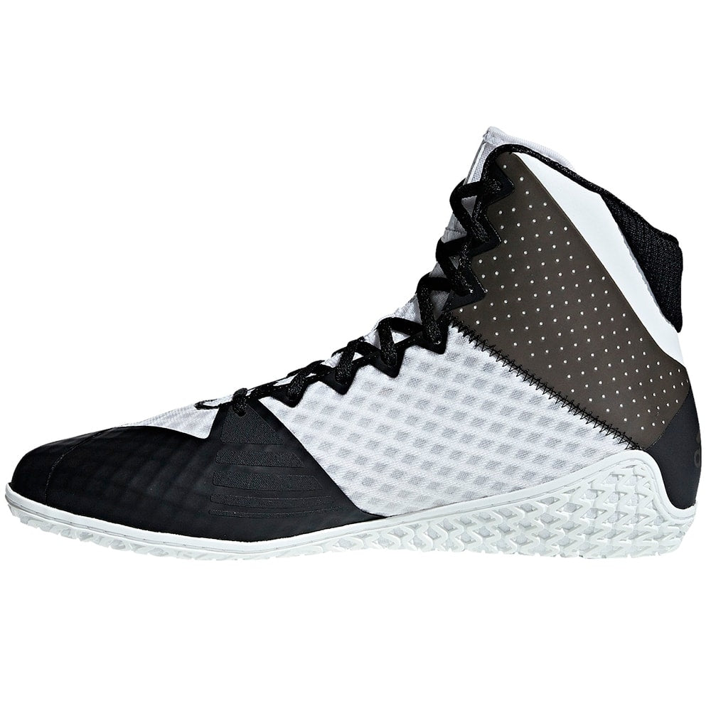 adidas Mat Wizard 5 Wrestling Shoes (Black/Grey/White, 4)