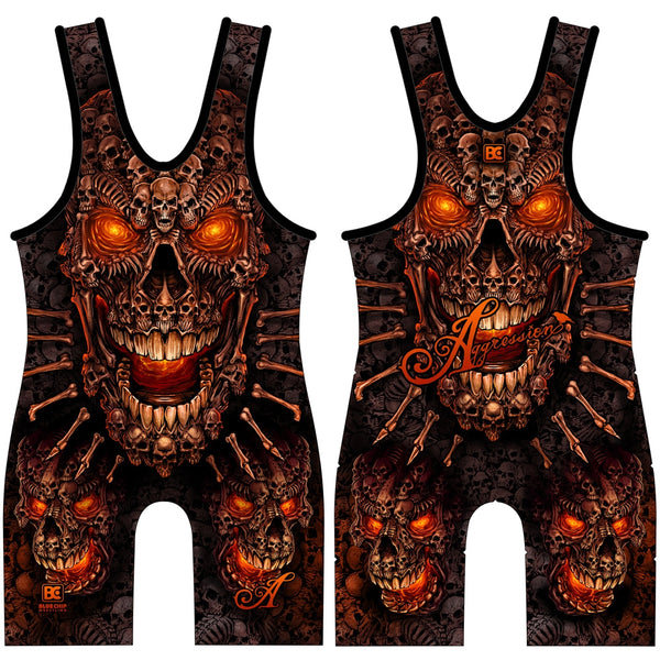 Skull sale wrestling singlets