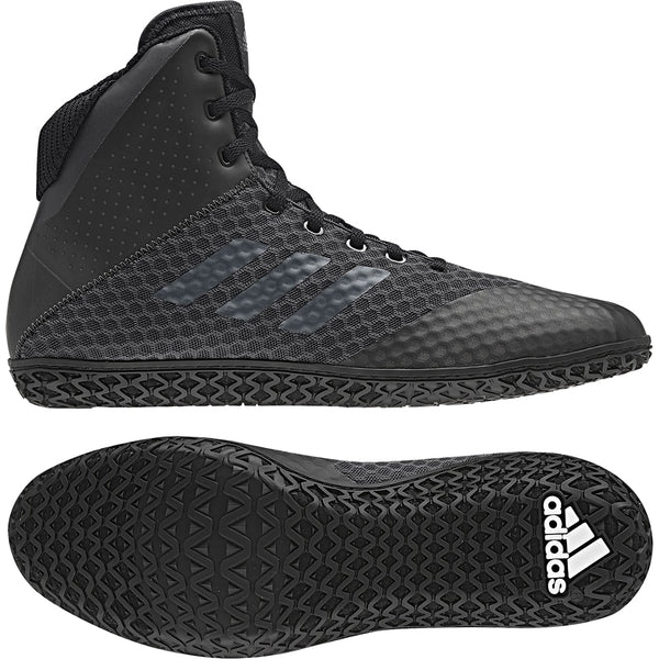 Adidas Mat Wizard 4 Wrestling Shoes (White / Black) - Blue Chip